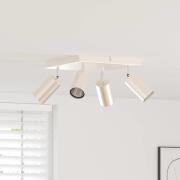 vidaXL Takspotlight Borstad nickel 26 x 26 x 16.5 cm Stål