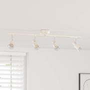 vidaXL Takspotlight Borstad nickel 70 x 9 x 12.5 cm Stål