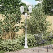 vidaXL Trädgårdsbelysning Vit 235 cm Aluminium