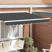 vidaXL Markisvalance Antracit 2.3 x 0.2 m Kanvas