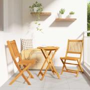 vidaXL Trädgårds Bistro Set 3 pcs Brun massivt akacia