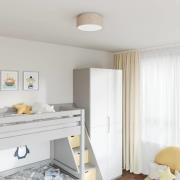 vidaXL Taklampa Taupe 30 x 13.5 cm tyg