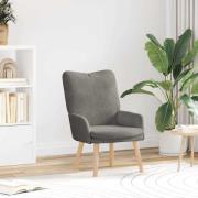 vidaXL fåtölj Ljusgrå 63 x 67 x 94 cm Sherpa tyg