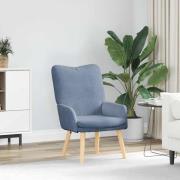 vidaXL Avkopplande stol Blå 63 x 67 x 94 cm tyg