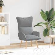 vidaXL Avkopplande stol Ljusgrå 69 x 74 x 93 cm tyg