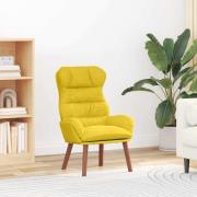 vidaXL Avkopplande stol Gul 69 x 74 x 93 cm Sammet