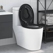 vidaXL Snabbt Släpp Toalettstolssits Svart 44.5 x 37.3 x 4.3 cm