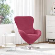 vidaXL Äggfåtölj Vinröd 63 x 73 x 90 cm Sammet