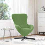 vidaXL Äggfåtölj Ljusgrön 63 x 73 x 90 cm Sammet