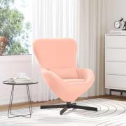 vidaXL Äggfåtölj Rosa Krälsig Ull-liknande Tyg