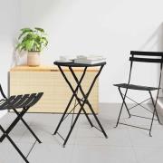 vidaXL Bistrobord Antracit Ø50x71 cm Pulverlackerad stål