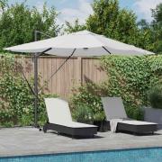 vidaXL Kantilever Roma Parasoll Beige och svart 352 x 251 x 265 cm