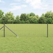 vidaXL Staketstolpar 7 pcs Grå Ø32mm 100 cm Galvaniserat stål