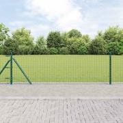 vidaXL Staketstolpar 7 pcs Grön Ø32mm 70 cm Galvaniserat stål