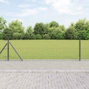 vidaXL Staketstolpar 13 pcs Grå Ø32mm 50 cm Galvaniserat stål