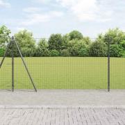 vidaXL Staketstolpar 13 pcs Grå Ø32mm 150 cm Galvaniserat stål
