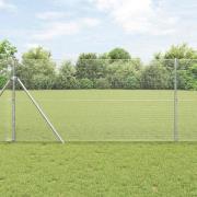 vidaXL Svetsat trådstängsel Silver 1.2 x 50 m Stål