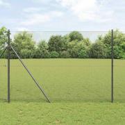 vidaXL Svetsat trådstängsel Grå 1.6 x 25 m Stål