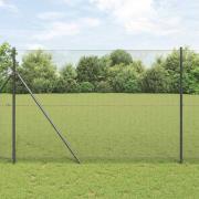 vidaXL Svetsat trådstängsel Grå 1.5 x 50 m Stål