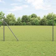 vidaXL Sexkantigt stängsel Grå 1.2 x 50 m Stål