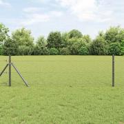 vidaXL Sexkantigt stängsel Grå 1.4 x 50 m Stål