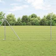 vidaXL Stängsel för åker / äng Grå 1.4 x 10 m Stål