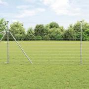 vidaXL Stängsel för åker / äng Silver 25 x 1.4 m Galvaniserat stål