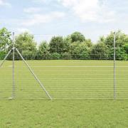 vidaXL Stängsel för åker / äng Silver 25 x 1.6 m Galvaniserat stål