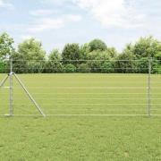 vidaXL Stängsel för åker / äng Silver 50 x 1 m Galvaniserat stål