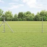 vidaXL Stängsel för åker / äng Silver 100 x 0.8 m Galvaniserat stål