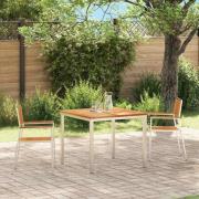 vidaXL Trädgård Stol 2 pcs Brun 56 x 54.5 x 87cm Massivt teakträ