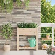 vidaXL Trädgårdsplanterare Beige 71 x 37 x 76.5 cm Massivt granträd