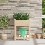 vidaXL Trädgårdsplanterare Beige 60.5 x 60 x 76.5 cm Massivt granträd
