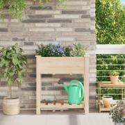 vidaXL Trädgårdsplanterare Beige 71 x 37 x 76.5 cm Massivt granträd