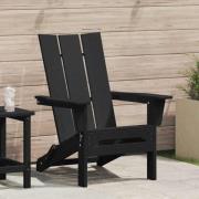 vidaXL Fällbar Adirondack Stol Svart 74.5 x 80.5 x 90cm Plast