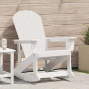 vidaXL Adirondack Gungstol Vit 73.5 x 92 x 90cm Plast