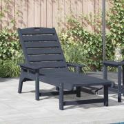 vidaXL Solstol med kudde Marinblå 73.5 x 92 x 90cm Plast