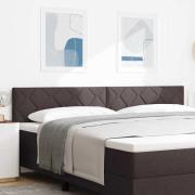 vidaXL Huvudgavel Mörkbrun 200 cm tyg