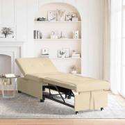 vidaXL Soffbed 3-i-1 Utdragbar Design i Ljus Tyg