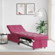 vidaXL Bäddsoffa Vinröd 67 x 194 x 38 cm Sammet