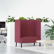 vidaXL Hög Ryggsoffa Vinröd 109 x 56 x 121 cm tyg