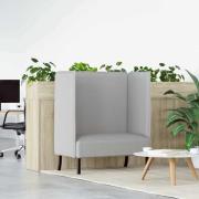 vidaXL Hög Ryggsoffa Moln grå 109 x 56 x 121 cm tyg