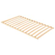 vidaXL Ribbad sängbotten Brun 100 x 190 cm Massivt bokträ