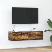 vidaXL TV-skåp Rökfärgad ek 100 x 31 x 25,5 cm Konstruerat trä
