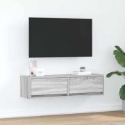 vidaXL TV-skåp med låda Grå sonoma 100 x 31 x 25,5 cm Konstruerat trä