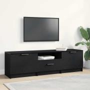 vidaXL TV-skåp med låda Svart 140 x 35 x 40 cm Konstruerat trä