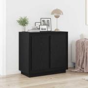 vidaXL Sideboard Svart Ek 80 x 40 x 75 cm Konstruerat trä