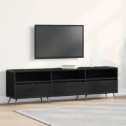 vidaXL TV-skåp Svart ek 150 x 30 x 44.5 cm Konstruerat trä