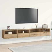 vidaXL TVVäggskåp 2 pcs artisan ek 100x30x30cm Ingenjörsträ