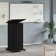 vidaXL Podium med låda Svart ek 55 x 55 x 107 cm Konstruerat trä
